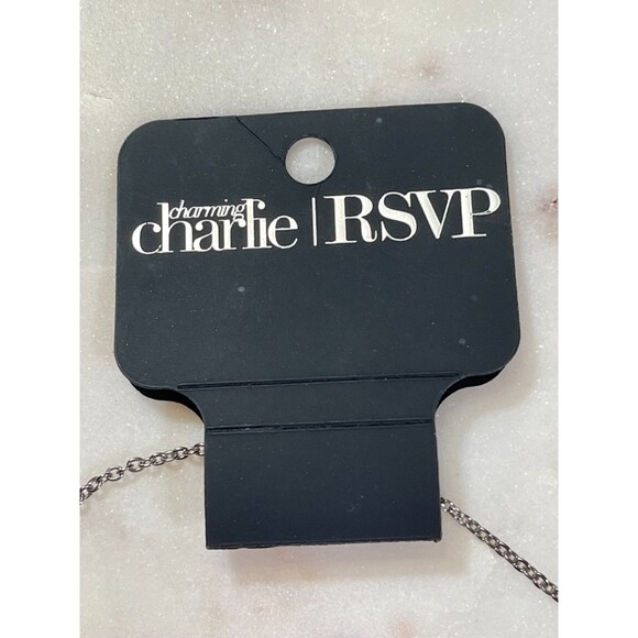Charming Charlie RSVP | NWT Silver Tone Necklace with Black Pendant - Picture 6 of 6